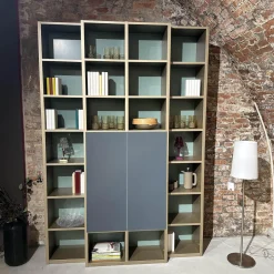 Regal Mit Bar Studimo Korpus Lack Gold Metallic M09 Front Mattglas Optiwhite Graphit T39 Grau Rückwand Lack Seegrün M86 Grün