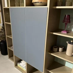 Regal Mit Bar Studimo Korpus Lack Gold Metallic M09 Front Mattglas Optiwhite Graphit T39 Grau Rückwand Lack Seegrün M86 Grün