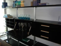 Regal Quattro Plus Aluminium Silber Böden und Hänge-Elemente Lack Schwarz