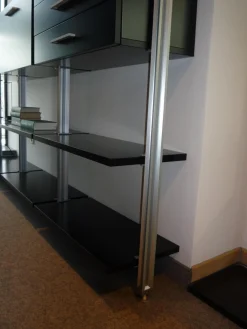 Regal Quattro Plus Aluminium Silber Böden und Hänge-Elemente Lack Schwarz