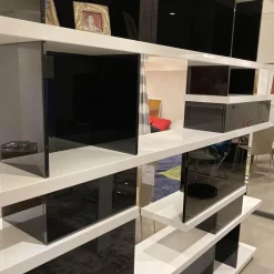 Regal Raumteiler Charlotte Schwarz Weiß