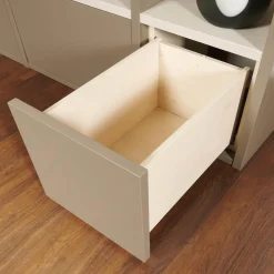 Regal Sinus Korpus Glattlack Sienna Böden Und Rückwand Glattlack Kaschmir Mit Beleuchtung