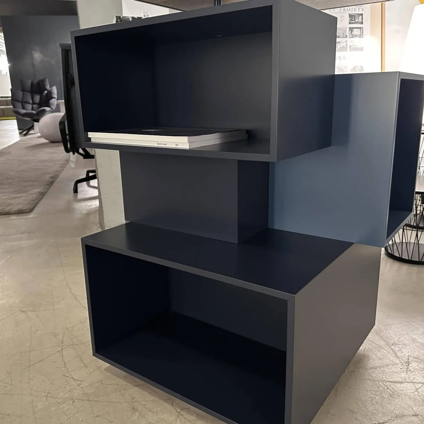 Regal Stack Holz Verschiedene Blautöne