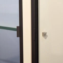 Regal System Mattlackiert Weiß Türen Aus Iron Glas Transparent Mit Beleuchtung