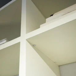 Regal System Mattlackiert Weiß Türen Aus Iron Glas Transparent Mit Beleuchtung