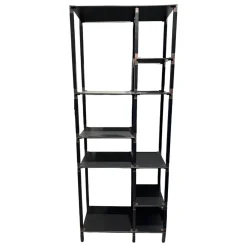 Regal T-Rack Ausführung C Gestänge Schwarz Konnektoren Kupfer Sunset Stahlböden Schwarz