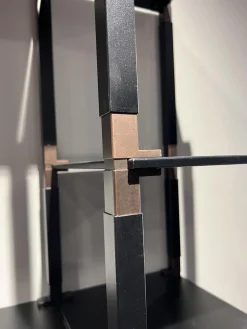 Regal T-Rack Ausführung C Gestänge Schwarz Konnektoren Kupfer Sunset Stahlböden Schwarz