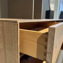 Regalkombination Mit Lowboard Aus Bergfichte Gebürstet Steingrau