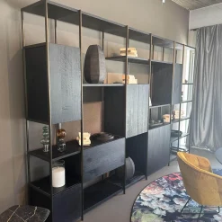 Regalsystem BC 06 RooM68 Eiche Schwarz Gebeizt Und Aluminium Eloxiert C33 Bronze