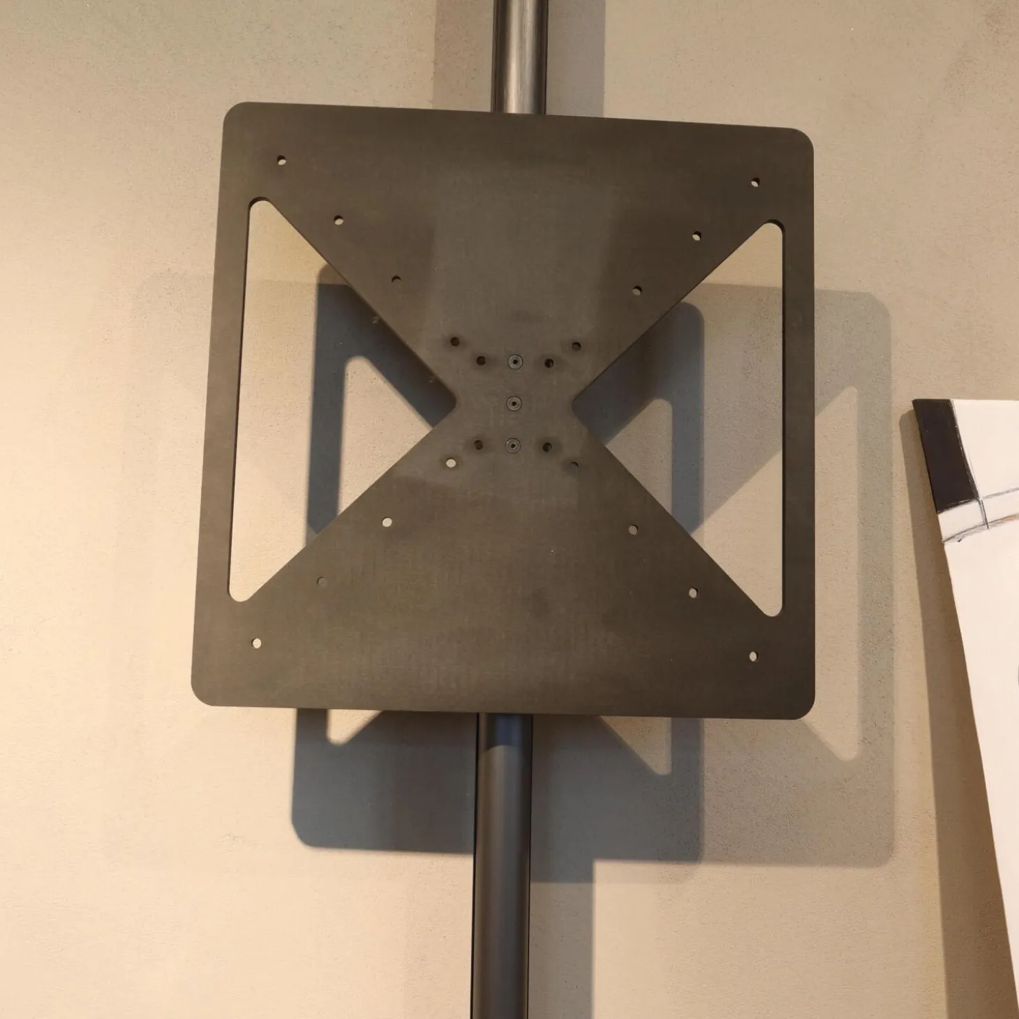 Regalsystem Hector Fachböden Eiche Schwarz Ständer Zinnfarbig Mit Schreibtischklappe Und Schüben Schwarz