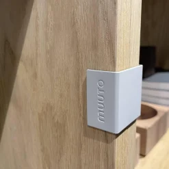 Regalsystem Stacked Eiche Furniert Individuell Veränderbar Verbinderelemte Grau