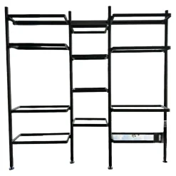 Regalwand Hector Rauchglas Mit Rahmen Zinnfarben