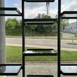 Regalwand Hector Rauchglas Mit Rahmen Zinnfarben