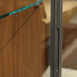 Regalwand Pari Und Dispari Korpus Nussbaum Canaletto Beidseitig Mit Glastüren Ohne Sofa