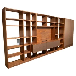 Regalwand PU 30 Puro Style Astnuss Massiv Natur Geölt