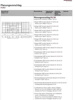 Regalwand PU 30 Puro Style Astnuss Massiv Natur Geölt