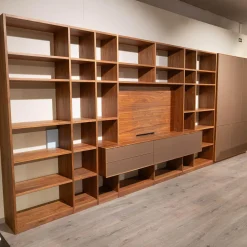 Regalwand PU 30 Puro Style Astnuss Massiv Natur Geölt