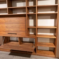 Regalwand PU 30 Puro Style Astnuss Massiv Natur Geölt