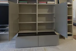 Regalwand Studimo Lack Greige 08 Mattglas Optiwhite