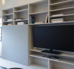 Regalwand Studimo Lack Greige 08 Mattglas Optiwhite