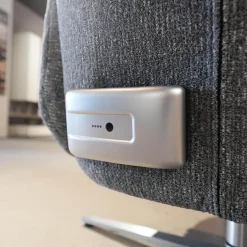 Relaxsessel 7803 26 U Stoff 24 Q2 Emotion Vulkan Grau Sternfuß Edelstahloptik Mit Kopfteilverstellung Motorisch