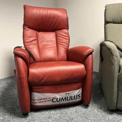 Relaxsessel 7068 Cumulus Mini Leder 27 Eleganza Campari Rot Mit Elektrischer Verstellung Inklusive Akku