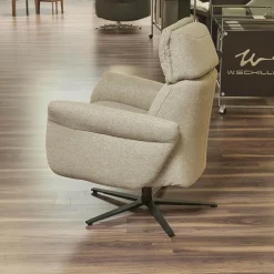 Relaxsessel 7150 Easy Swing Stoff Bodyflux 8 Farn Sternfuß Pulverbeschichtet Anthrazit