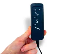 Relaxsessel 7358 Easy Swing S Stoff Microfaser Nevada Cognac Braun Sternfuß Bronze Pulverbeschichtet