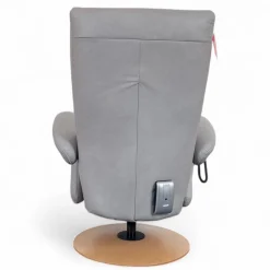 Relaxsessel 7428 Easy Swing XL Nappe Leder 22 Soft Asche Grau Holzteller Buche 2 Motorig Mit Aufstehhilfe