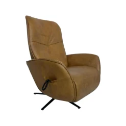 Relaxsessel 7928 Easyswing M Longlife Leder Eleganza Mais Braun Sternfuß Edelstahloptik Drehbar