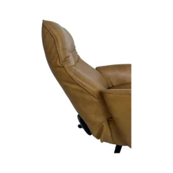 Relaxsessel 7928 Easyswing M Longlife Leder Eleganza Mais Braun Sternfuß Edelstahloptik Drehbar