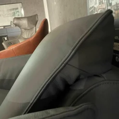 Relax-Sessel 7169 Leder 24 Longlife Rustica Azuro Sternfuß Anthrazit