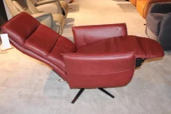 Relaxsessel 9066 Leder J Mercury Rot mit Verstellfunktion