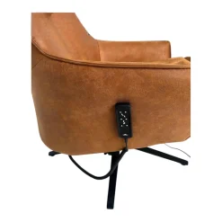 Relaxsessel 7162 S Lounger Stoff 13 Nevada Cognac Braun Sternfuß Schwarz Inklusive Aufstehhilfe