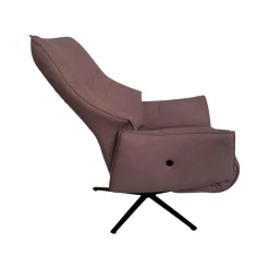 Relaxsessel 7911 S Lounger M Leder 27 Leonessa Lachs Braun Sternfuß Anthrazit Pulverbeschichtet Drehbar
