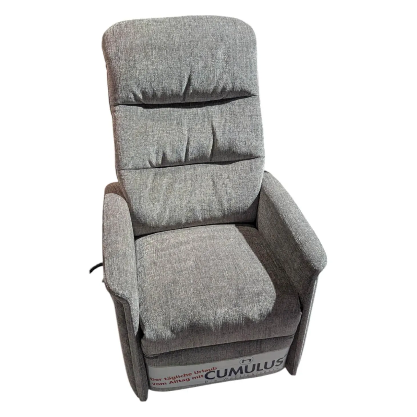 Relaxsessel 9051 Stoff Aquaclean 03 Sudan Grau 2-Motorisch mit Aufstehhilfe