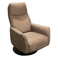 Relaxsessel 9061 Stoff K-Nevada Farbe Asche Drehgestell Anthrazit Kopf- Und Fußteil Verstellbar