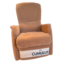 Relaxsessel 7568 Stoff Nougat Braun mit motorischer Verstellung