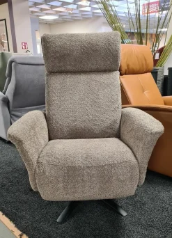 Relaxsessel 8036 Stoff Tefddy Light Brown Braun mit Massagefunktion