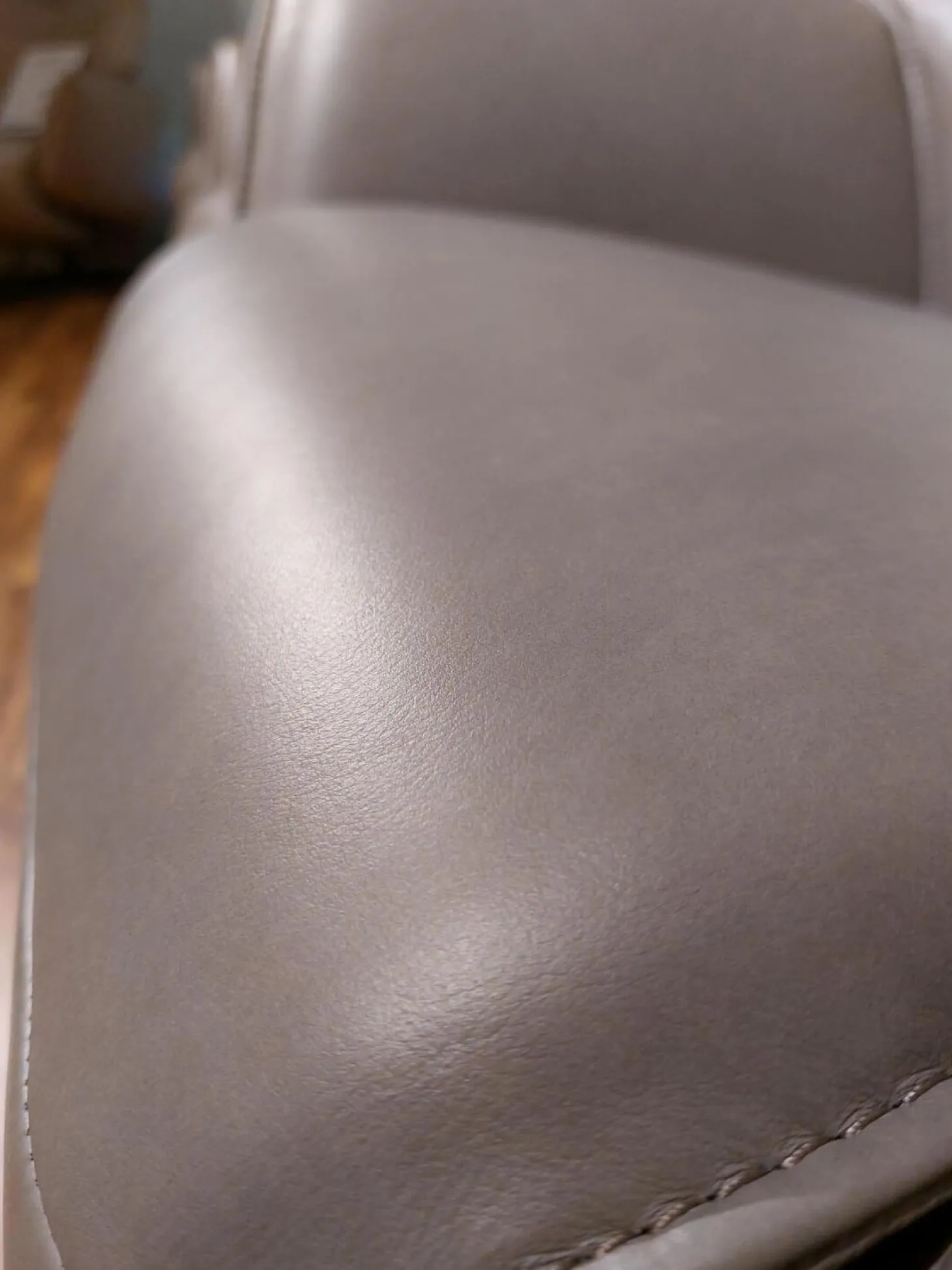 Relaxsessel 7905 Type 27U Leder Soft Nappa Shadow Grau Sternfuß Stahl Edelstahloptik Mit Verstellungen 3 Motorisch