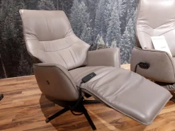 Relaxsessel 7905 Type 46V Leder Soft Nappa Shadow Grau Sternfuß Stahl Anthrazit Mit Verstellung 1 Motorisch