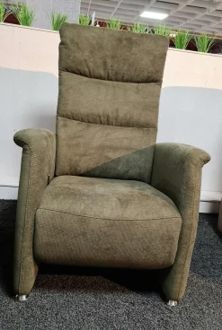 Relaxsessel Baccara Small Stoff Regain 156 Hunter Grün Füße Chrom