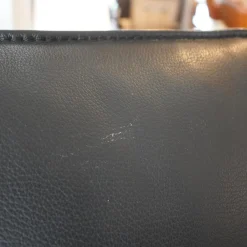 Relaxsessel Ceto Leder Schwarz Gestell Edelstahlring Und Schwarzes Leder Manuell Verstellbar