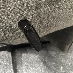 Relaxsessel Cosy Ghost JR 7790 Stoff Giada C096 3 Blau Grau Meliert 4 Sternfuß Gewellt Matt Schwarz Lackiert