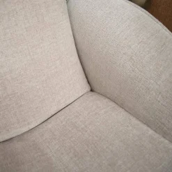 Relaxsessel Daydreamer Innen Stoff Galetti 003 Beige Sand Außen Leder Lipano Ovo Grau 4 Sternfuß Schwarz