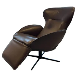 Relaxsessel Daydreamer JR 7450 Leder Lipando Fondente Braun 4 Stern Fuß Gewellt Schwarz Stufenlos Verstellbar