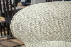 Relaxsessel Daydreamer Mono-Move Medi Innen Stoff Thuile C0001 Cremeweiß Außen Leder Nubuck Rosso Orange