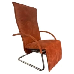 Relaxsessel Fino Soft 291101 Leder Blush E1953 Rundrohrgestell Hochglanz