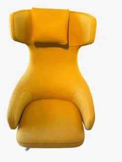 Relaxsessel Grand Repos Stoff Cosy Rapsgelb mit Ottoman