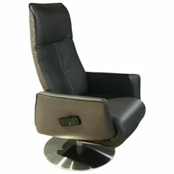 Relaxsessel Horgau S-Lounger L Leder Moor Grau mit Relaxfunktion